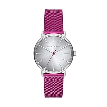Armani Exchange Orologio Analogico al Quarzo da Donna con Cinturino in Acciaio Inossidabile AX5616, Tono argento e viola