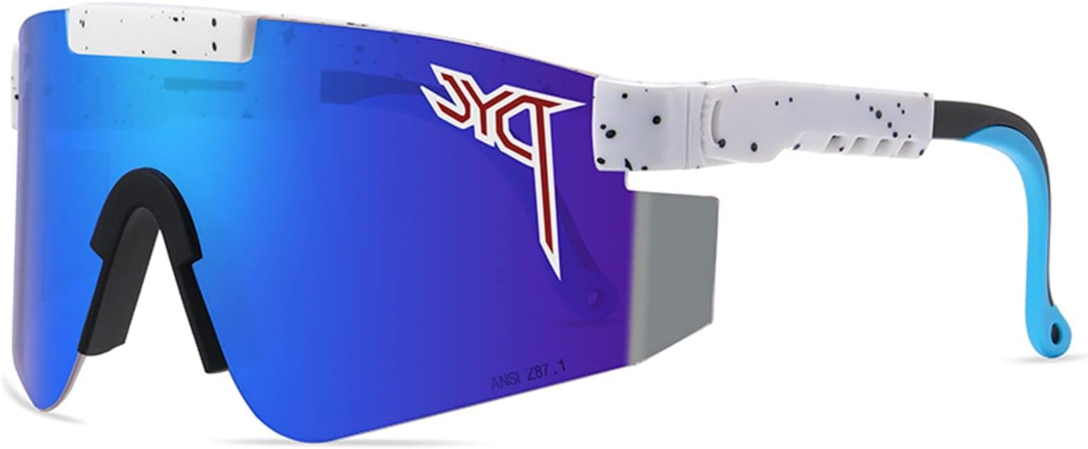 Polarised Cycling Sunglasses for Men Sports with UV400 Protection Adjustable Nose Pad for Cycling Golf Tennis Fishing