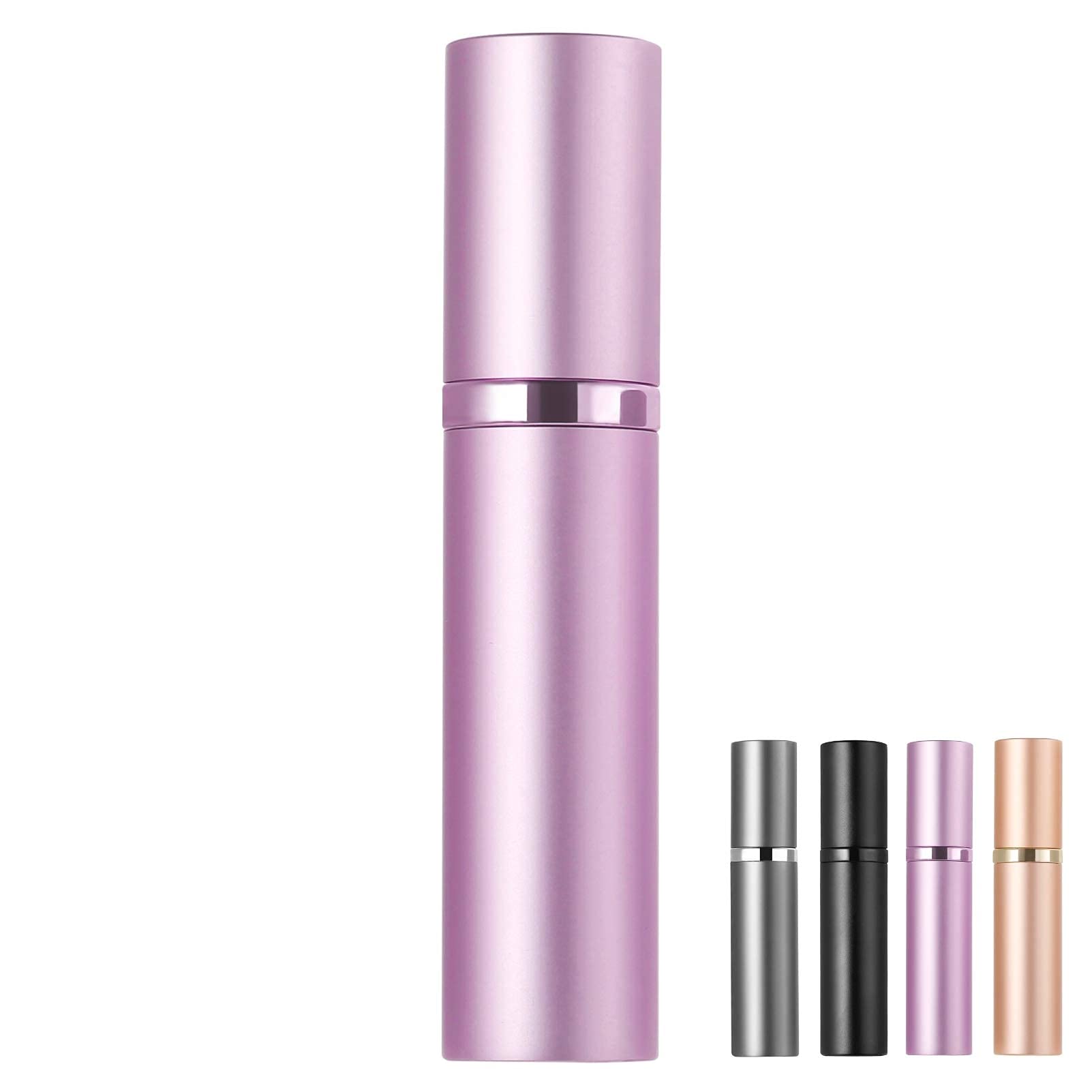 BRARIOS Parfümzerstäuber Nachfüllbar,leer Reise Parfüm Zerstäuber,5ml Mini Portable Sprühflasche,Taschenzerstäuber für Unterwegs(J-Rosa)