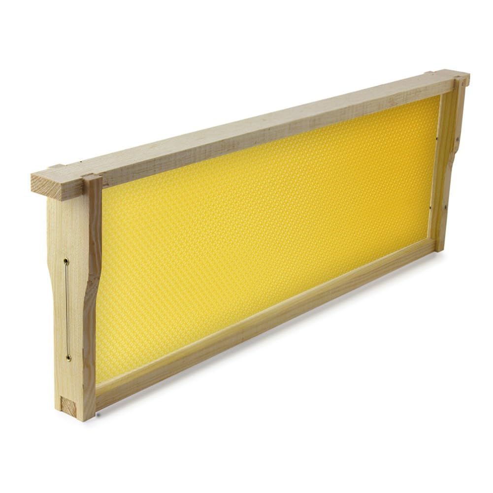 30 placas de cera de abejas 415 x 195 mm, 100 % natural, para apicultura y fabricación de velas, placa base para marco, color amarillo