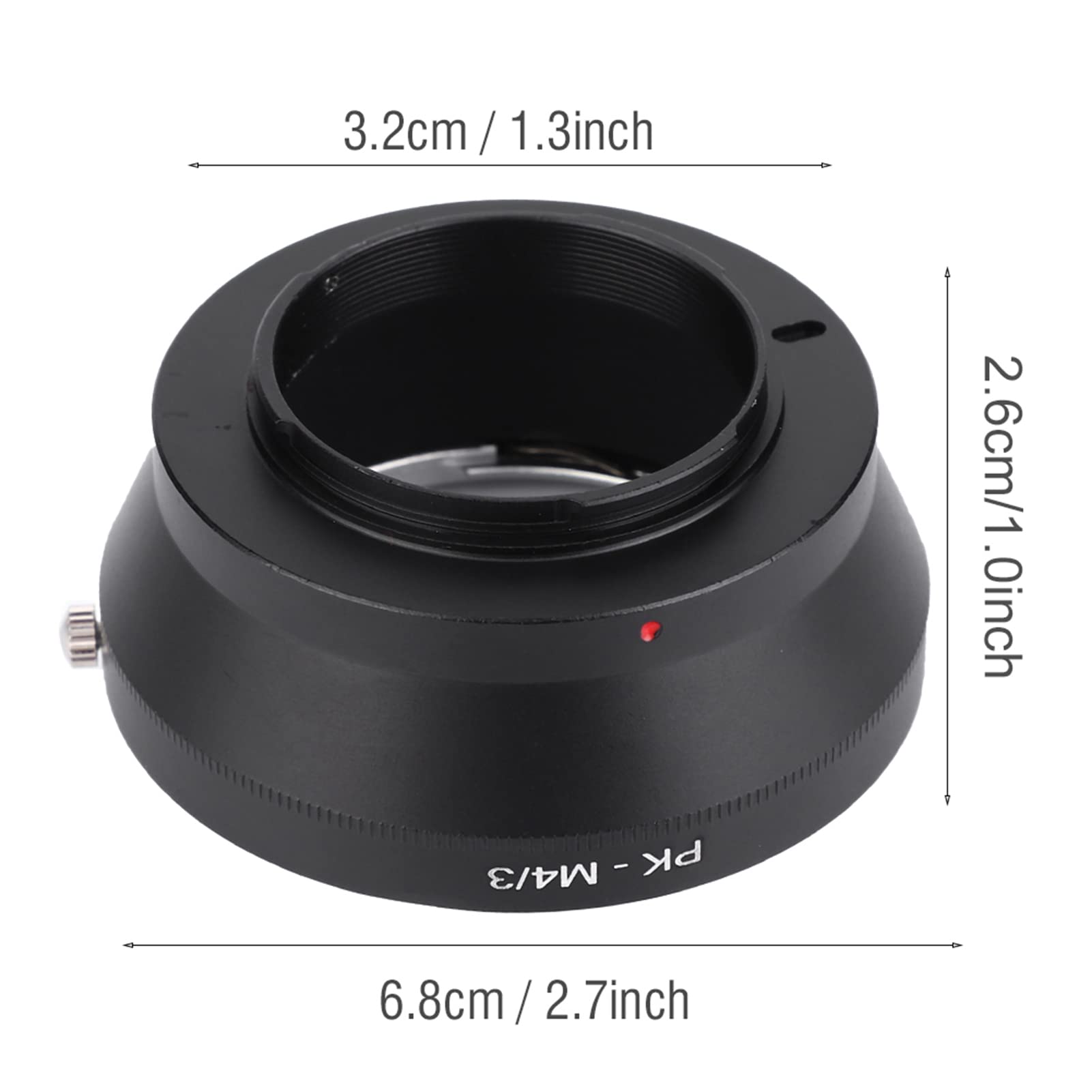 Adattatore PK - M4/3 per obiettivi PK su corpo macchina Micro 4/3, adattatore in metallo con messa a fuoco all’infinito, messa a fuoco manuale e supporto dell’esposizione