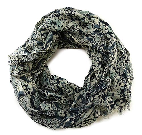 Écharpe en noir gris mint 100% viscose au tissage fluide unique