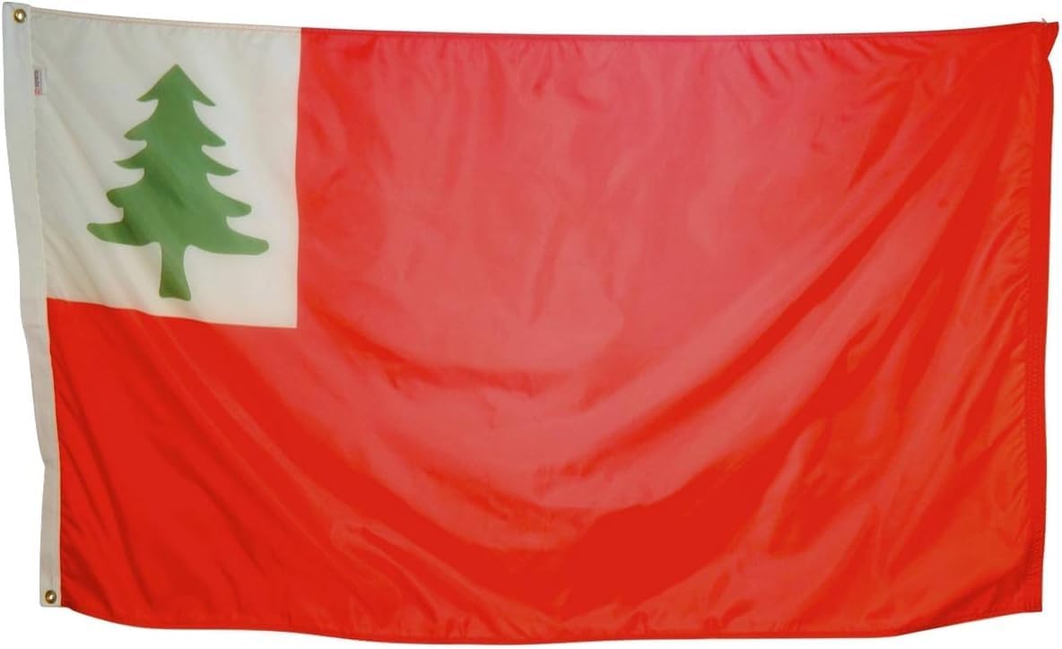 New England Continental Flag, All Weather Nylon for Outdoor, Made In USA (12x18")