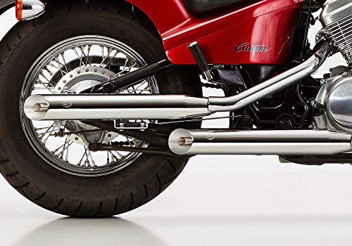 Pot d'échappement compatible avec HONDA VT 600 C Shadow 1988-2000 PC21 FALCON Cromo Line 2 Silencieux droit