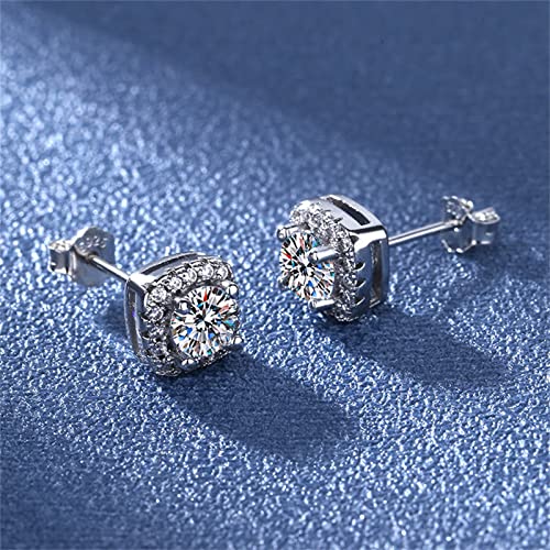 Diamond Stud Earrings for Women 2025 Trendy 925 Sterling Silver Hypoallergenic Earrings Wedding Earrings Jewelry for Brides3