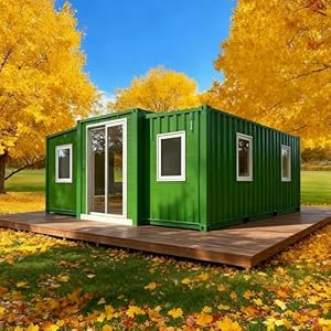 Expandable Prefab Tiny Home with 2-3 Bedrooms, Bathroom & Kitchen – Foldable Container House for Adults, Portable Modular Prefabricated House for Living, Office, or Rental Use
