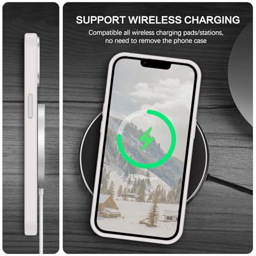 Image of BENTOBEN Magnetic for iPhone 13 Case & iPhone 14 Case [Compatible with Magsafe] Translucent Matte Phone Case iPhone 13 /14 Slim Shockproof Women Men Protective Cover for iPhone 13 /14 6.1 inch, Light Grey