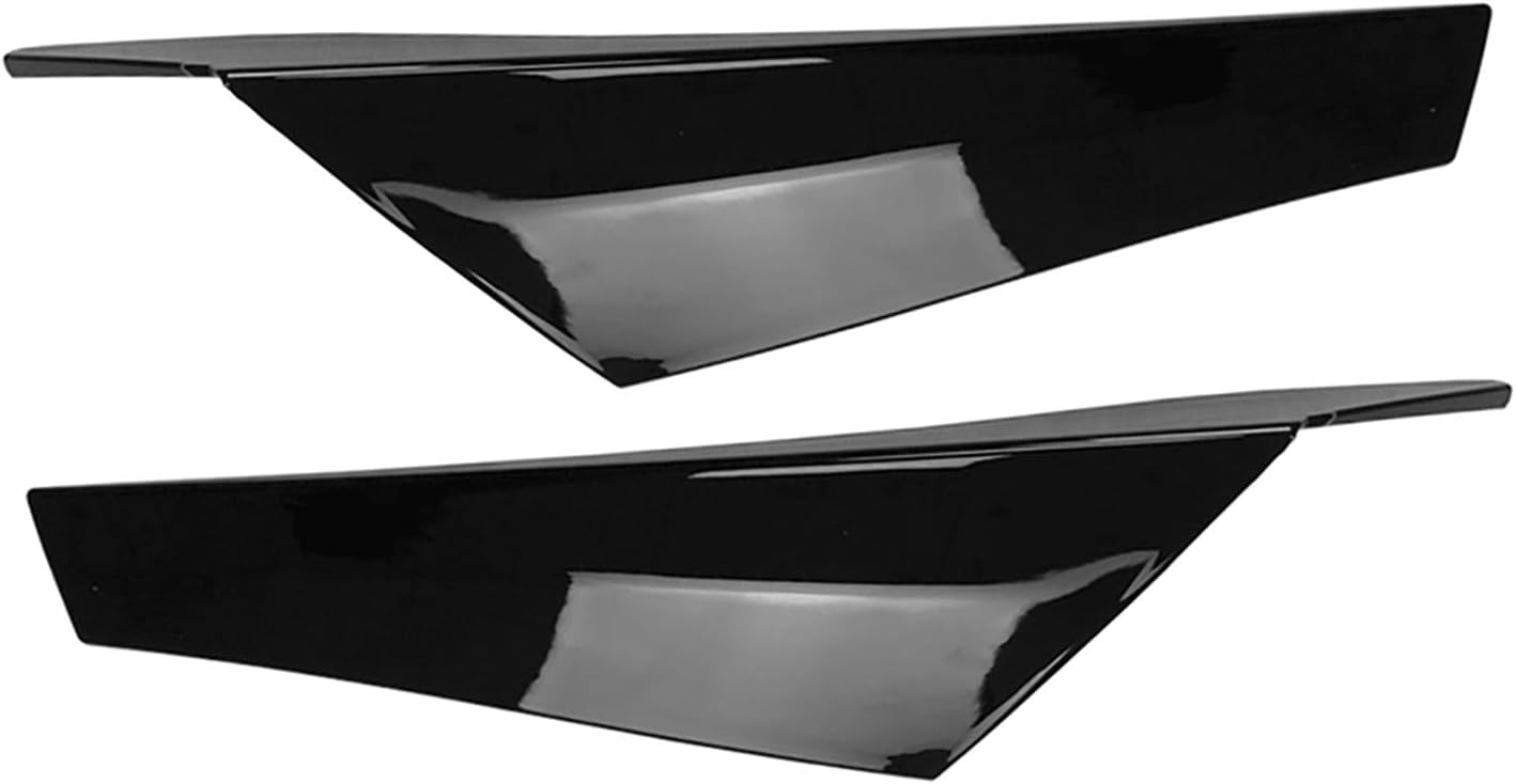 Car Rear Window Spoiler Side Wing Compatible with Volkswagen Golf 8 MK8, ABS Exterior Styling Accessories Body Kit Black 2 Pcs,Glossy Black