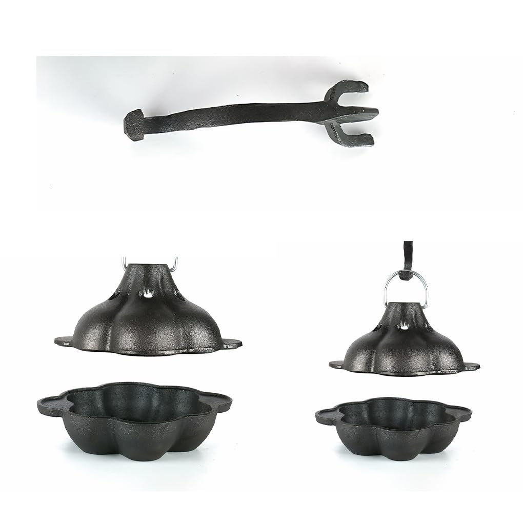Grande griglia affumicatrice, cottura progettata per arrostire l'aglio, design 3D, utilizzo, griglie e forni, verdure aromatizzate e, Arrostitore + Coperchio