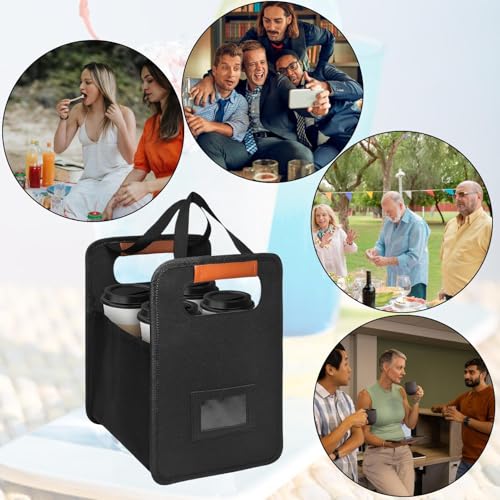 Porte-gobelet portable support de boisson réutilisable pliable 4 places - 4