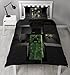 Price comparison product image Minecraft Creeper Reversible Duvet Cover Set, Polyester-Cotton, Single
