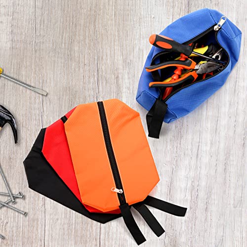 Yarlung Set Of 8 Small Tools Bags, Zippered Tool Pouches Waterproof Oxford Cloth Tote Bags For Screwdrivers, Pliers, Wrenches, Multi-Purpose Storage, 2 Sizes 4 Colors #TOP6