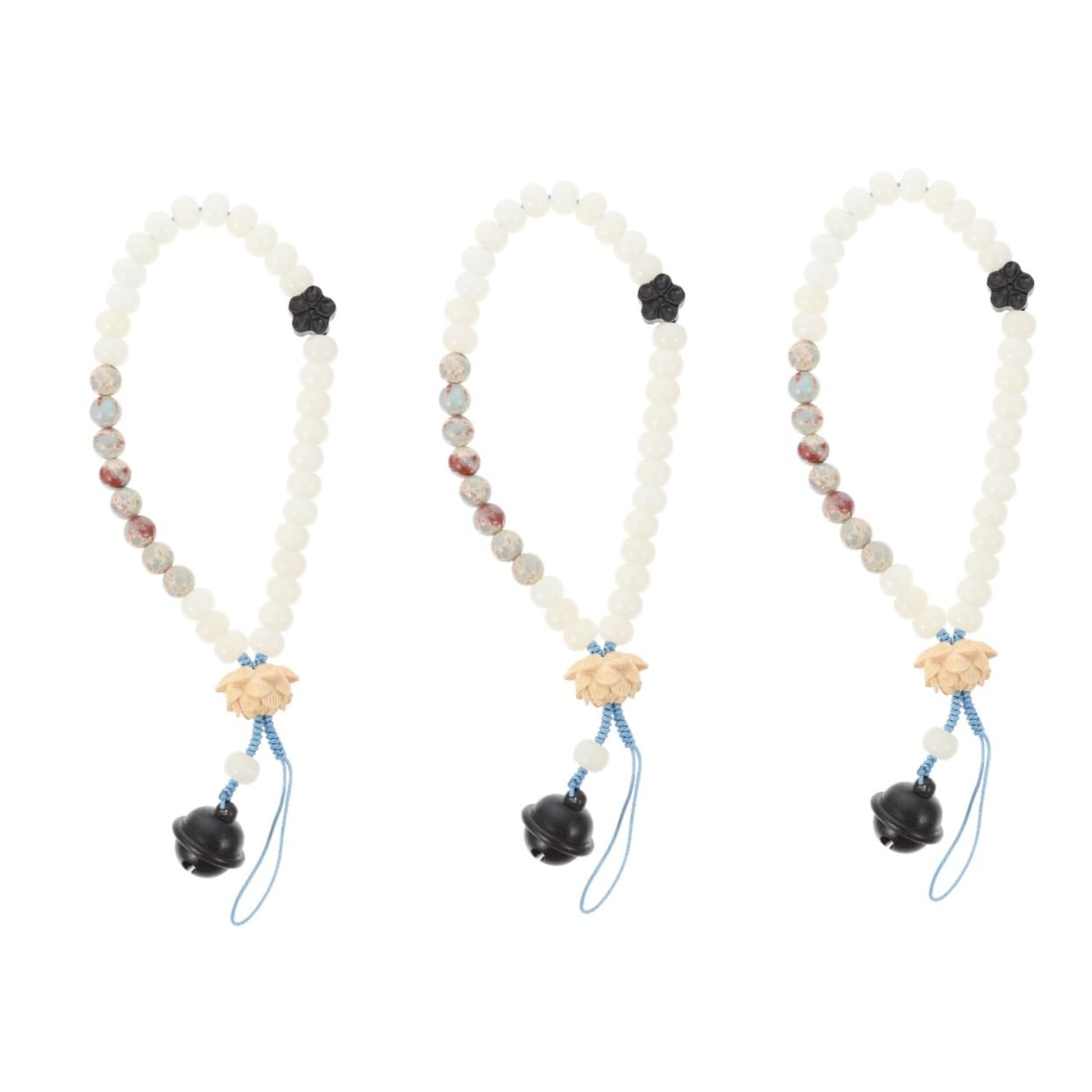 Uonlytech Cadena De Teléfono Móvil Colgante Pulsera De Teléfono Correa De Teléfono De Estilo Chino Cuerda De Muñeca Llavero Retro Cable A Boom Correa De Muñeca Del Teléfono Cordones Cuentas