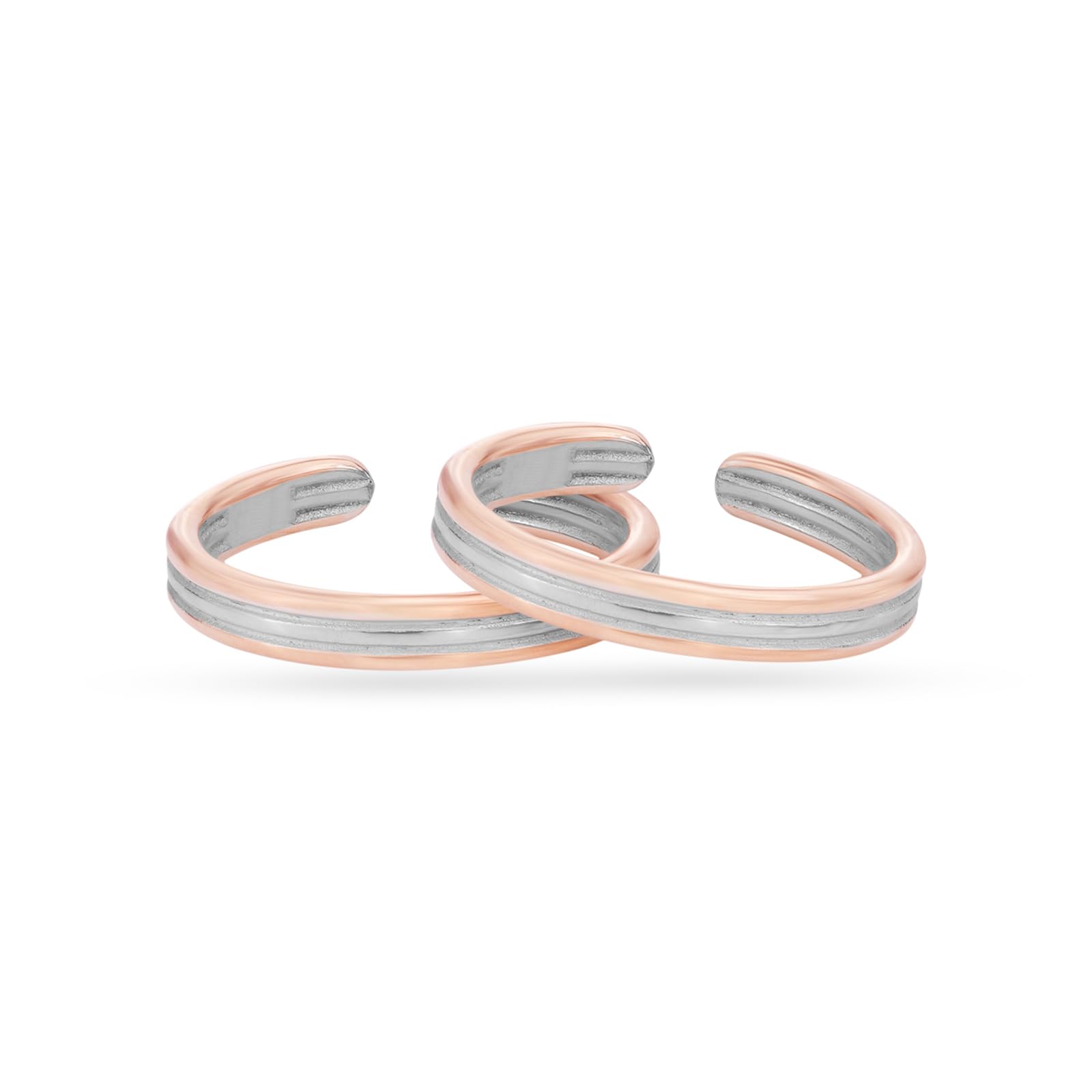 sija the house of jewels SIJA 925 Sterling Silver Classic Dual Tone Toe Ring | Adjustable | Silver Toe Rings for Women | With 925 Stamp | Gifts for Women-picture-45