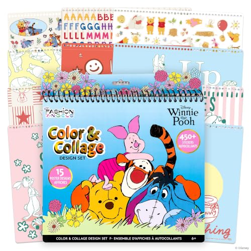 Fashion Angels Disney's Winnie the Pooh Color & Collage Portfolio, Kids 6+