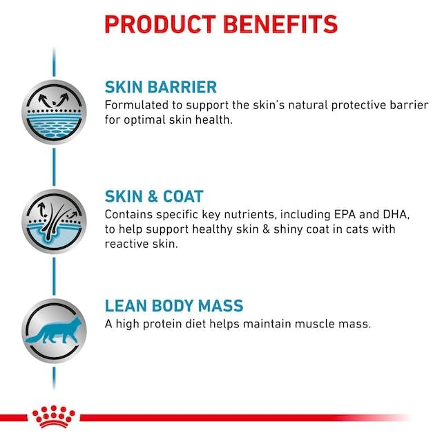 Royal Canin Veterinary SKIN & COAT | 1,5 kg | Diät-Alleinfuttermittel für kastrierte Katzen | Zur Unterstützung der Hautfunktion bei Dermatose und Haarausfall
