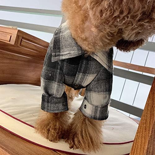 Miniatura 5 de TOMOO Pet and Owner's - Camisa a cuadros a juego para padres e hijos, traje de pareja de gatos, sudadera para mascotas, ropa para perros pequeños,