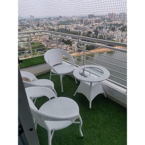 Image of Indiid Homes D-12 Patio Furniture Set - 4 Chairs + 1 Table | Indoor Outdoor Living Room, Garden, Balcony | Stylish Coffee Chair Table Set for Home Decor