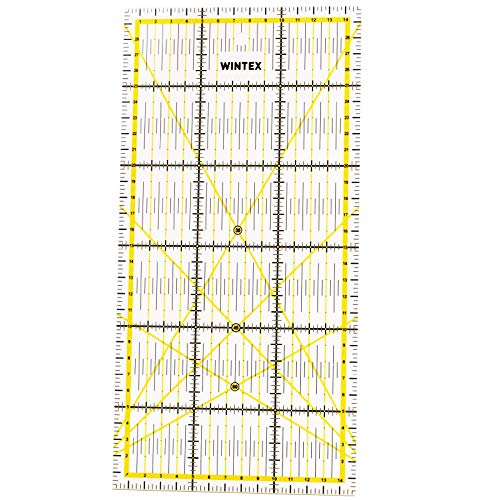 WINTEX Universal Schneiderlineal 15x30 cm - Quilt Schneider Patchwork Lineal - Nählineal transparent - Lineal Nähen - Näh Lineal mit cm-Raster und Winkelanzeige - Sewing Ruler