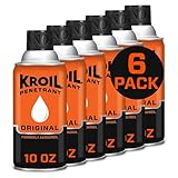 Kroil Aerokroil Penetrant - Rust Penetrating Lubricant - Corrosion Inhibitor Oil for Chains, Hinges & Stuck Metal Parts - Home & Industrial Use - Aerosol - 10 oz - 6 Pack (AZKS102C6)