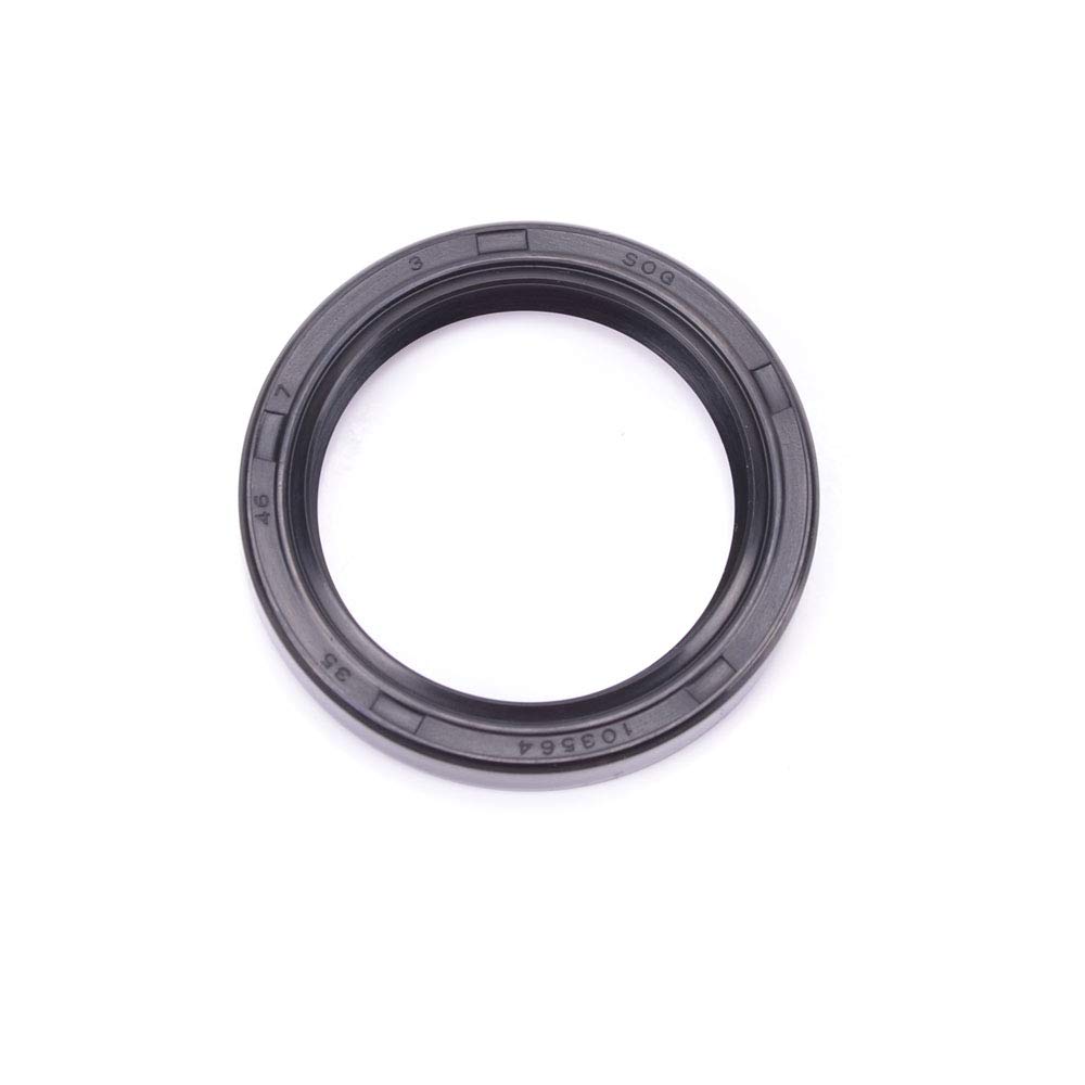 EAI Oil Seal 35mm X 46mm X 7mm (2 Pack) - TC Double Lip With Spring, Nitrile Rubber, For Shafts - View #5