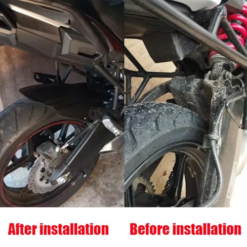 MOQIAOSEIKO Kompatibel mit Kawasaki Versys 650 KLE Versys650 KLE650 2007-2024 2023 2022 2021 Motorrad Hinterradreifen Radabdeckung Kotflügel Kotflügel Spritzschutzabdeckung