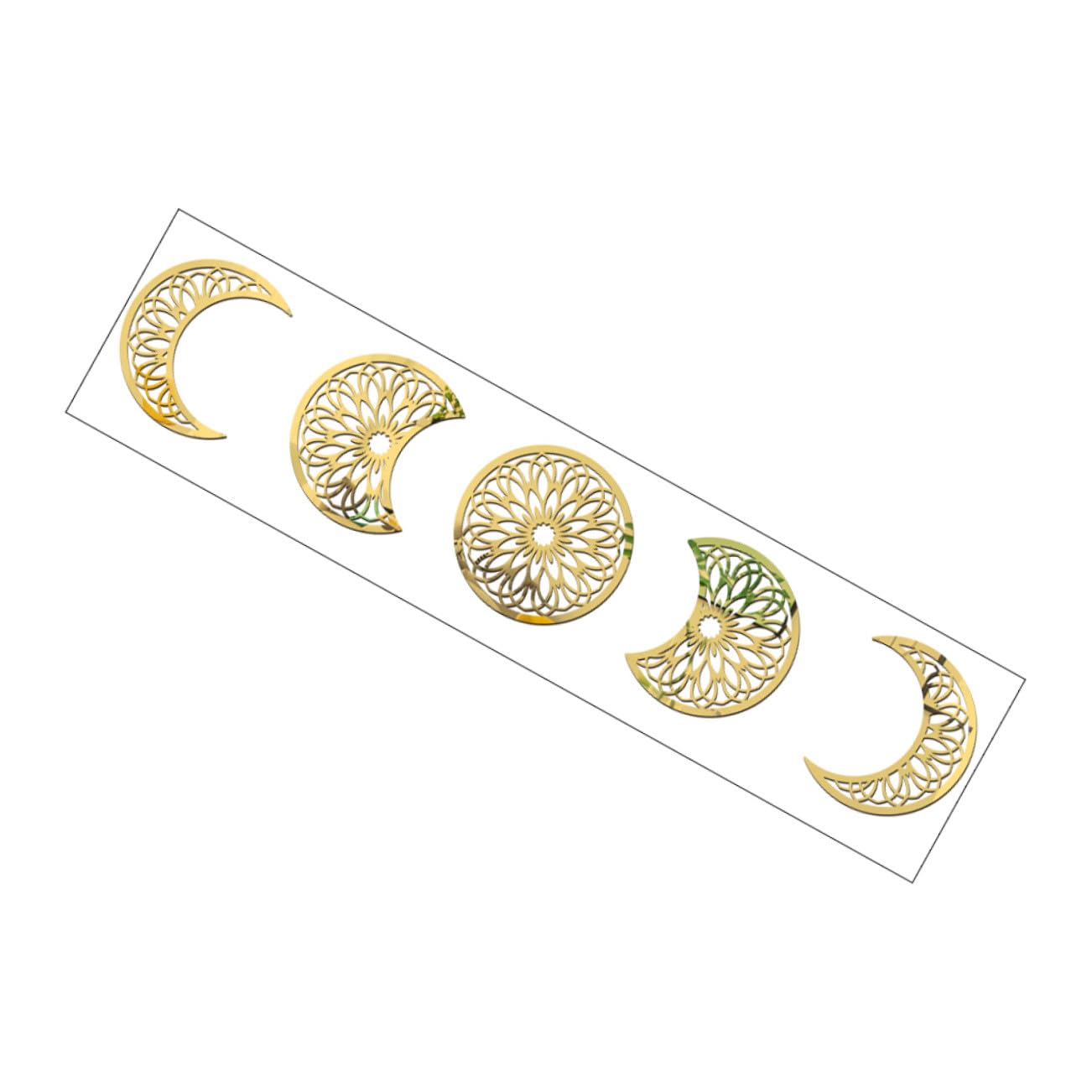 Stickers muraux lune effet miroir 3D pour une chambre zen