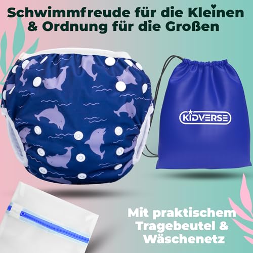 KIDVERSE Schwimmwindel Baby 0-3 Jahre - Schwimmwindeln wiederverwendbar – Ansicht 2