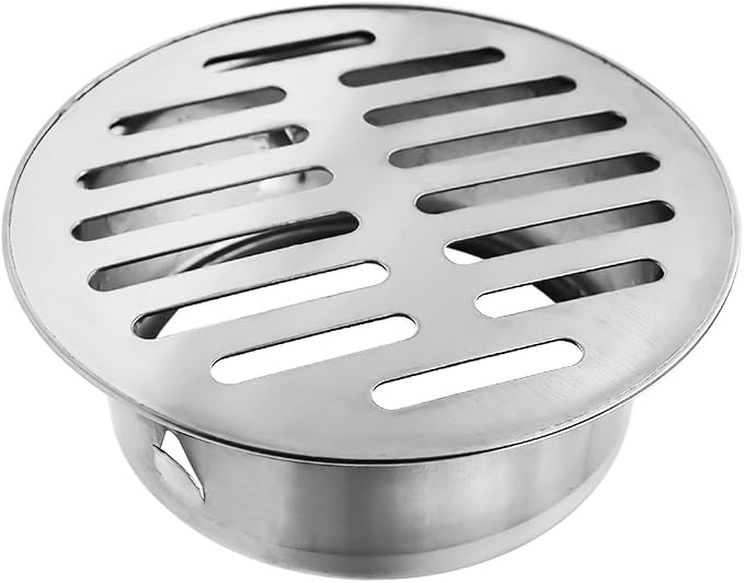 Stainless Steel Round Floor Drain Cover – 7.9 Inch Anti-Blocking Grate, Fits 2" To 8" Drains