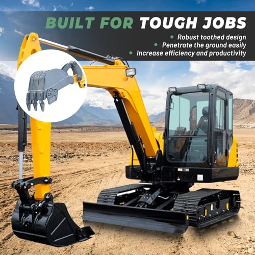 Image of 300mm /11.81in Mini Excavator Bucket, Excavator Trench Buckets Fit for 1.8 Tons Mini Excavator w /Pins*2 - Replace Small Digger Trenching Buckets Excavator Backhoe Attachments