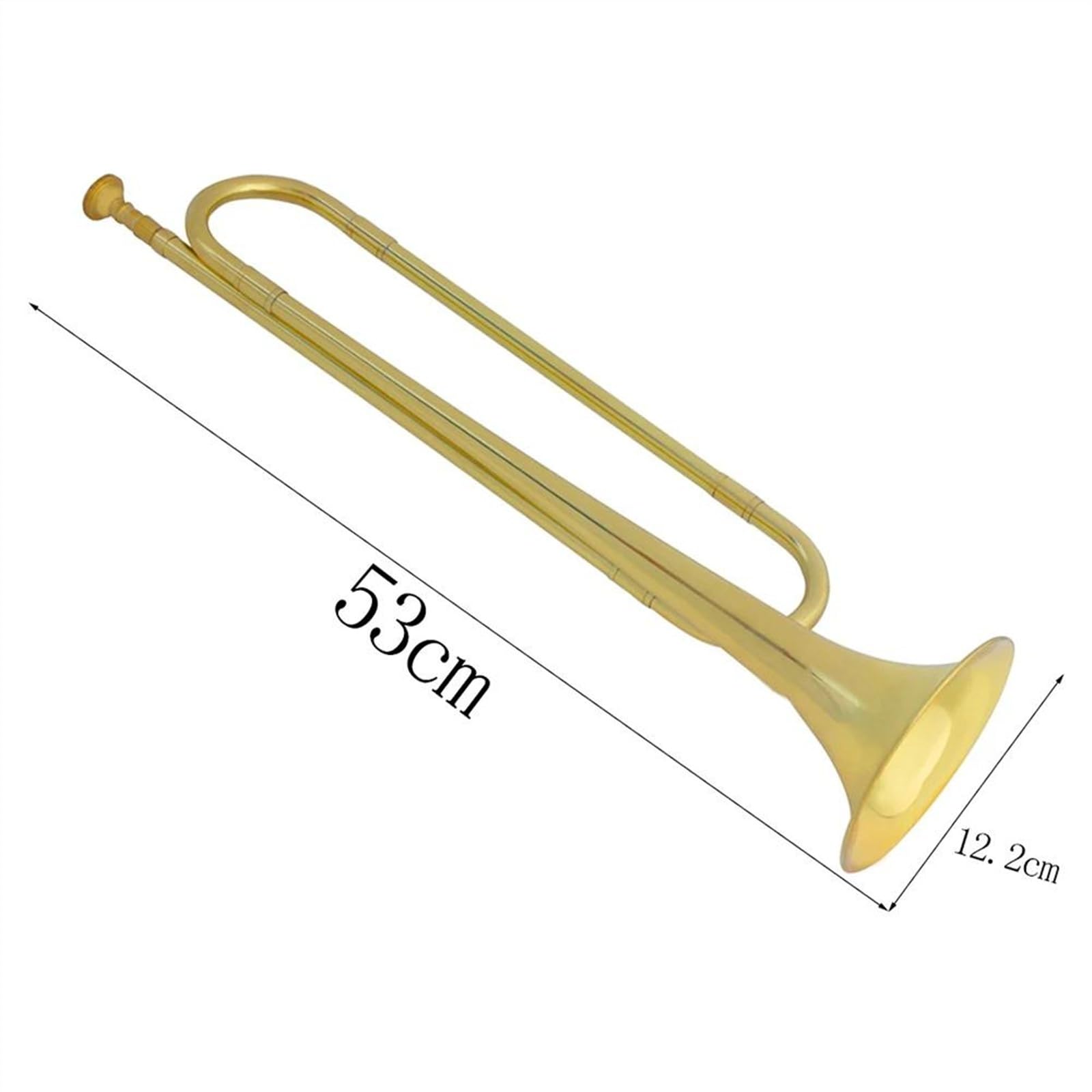 Standard Trompeten Retro Bb Flachtrompete Messing Musikinstrument Jugendhorn Für Schulband Orchester(Gold)