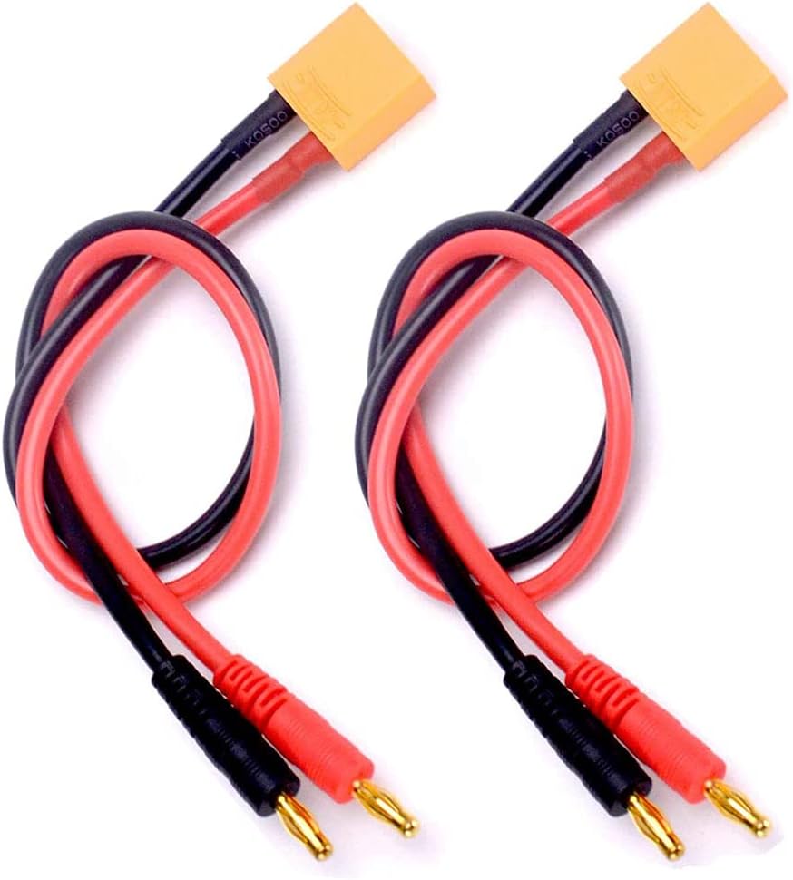 Splitter Batería LiPo RC XT60 Adapter QIANRENON 1 En 2 XT60 Adaptador Paralelo Splitter XT60 Macho A 2 Hembras En Forma De Y Para Batería De Litio ESC Y Modelo De Avión