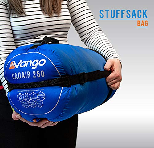 Sac De Couchage Vango Interstar 250, Type Momie, Bleu, Pré-relooké