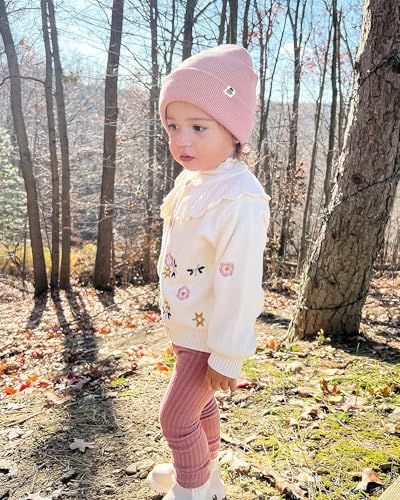 FURTALK 4 Pack Toddler Kids Beanie Boys Girls Baby Winter Hat Warm Knit Stretchy Breathable Hat3