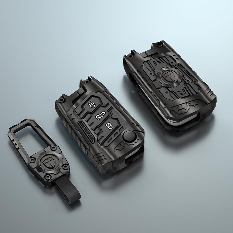 Premium Metal Black Transformer Series Soft Silicon Key Cover for Skoda/VW 3 Button FlipKey-image-41