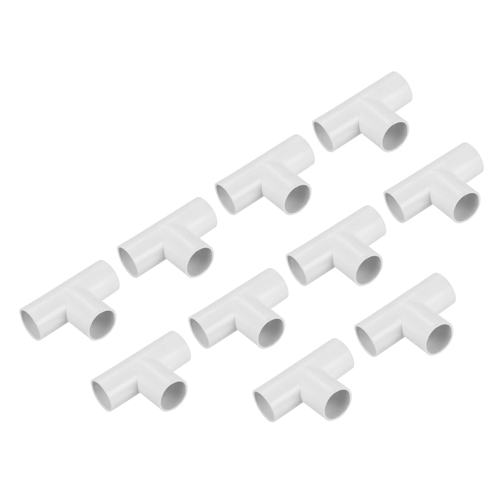 sourcing map PVC Conduit Coupler T-Shaped Fittings 20mm 3 Ways for Hose Electrical Conduit Pack of 5