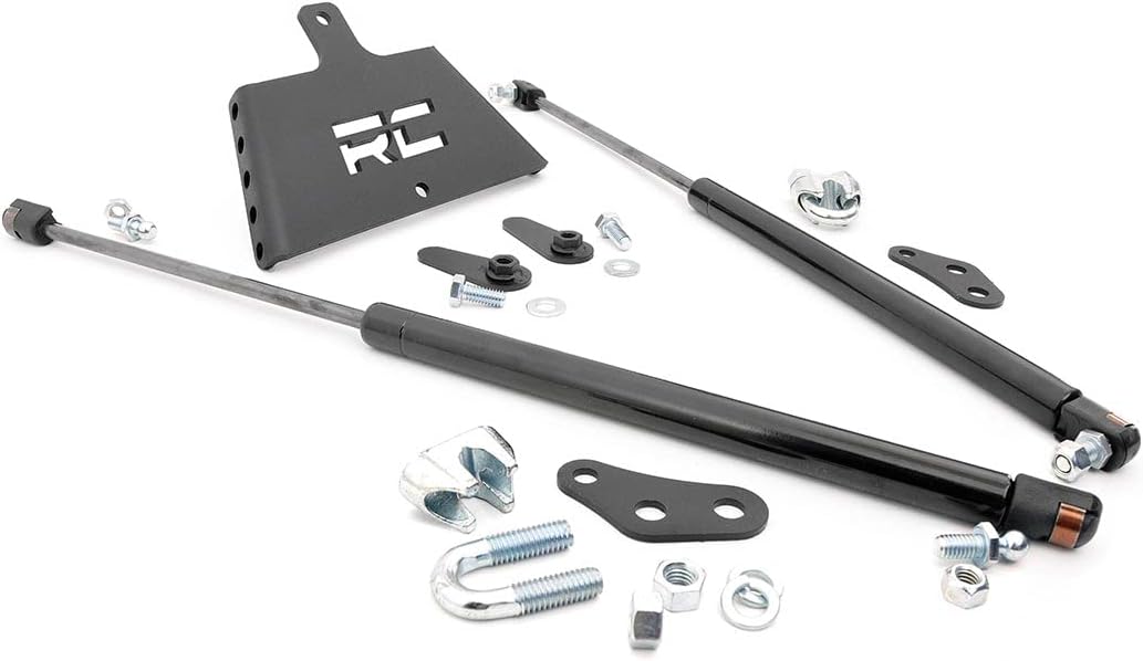 Rough Country Hydraulic Hood Assist for 1997-2006 Jeep Wrangler TJ - 1151,Black