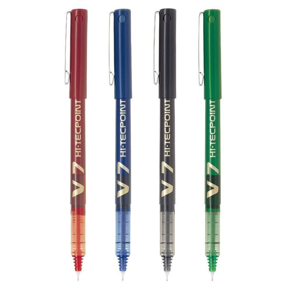 PilotV7 Hi-Tecpoint Pen 4 Pieces Set, Multicolor