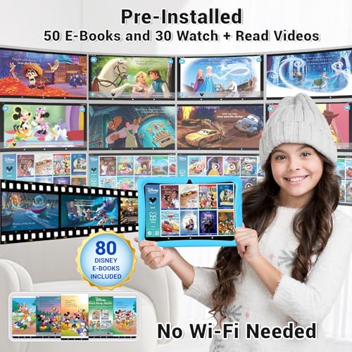 Image of Contixo Kids Tablet K103A - Learning Tablet for Kids with Games and Educational Apps, 10 inch, Android, 64GB, WiFi, Parental Control, Kid-Proof Case with Kickstand - Blue