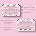 Lash Extension Aftercare Instructions Cards | Package of 50 | Eye Lashes with Pink Inlay Design Double Sided Size 3.5 x 2