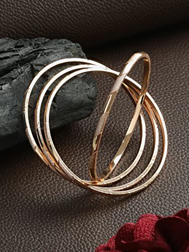 Women's Brass Plated Traditional Bangles Set of 4