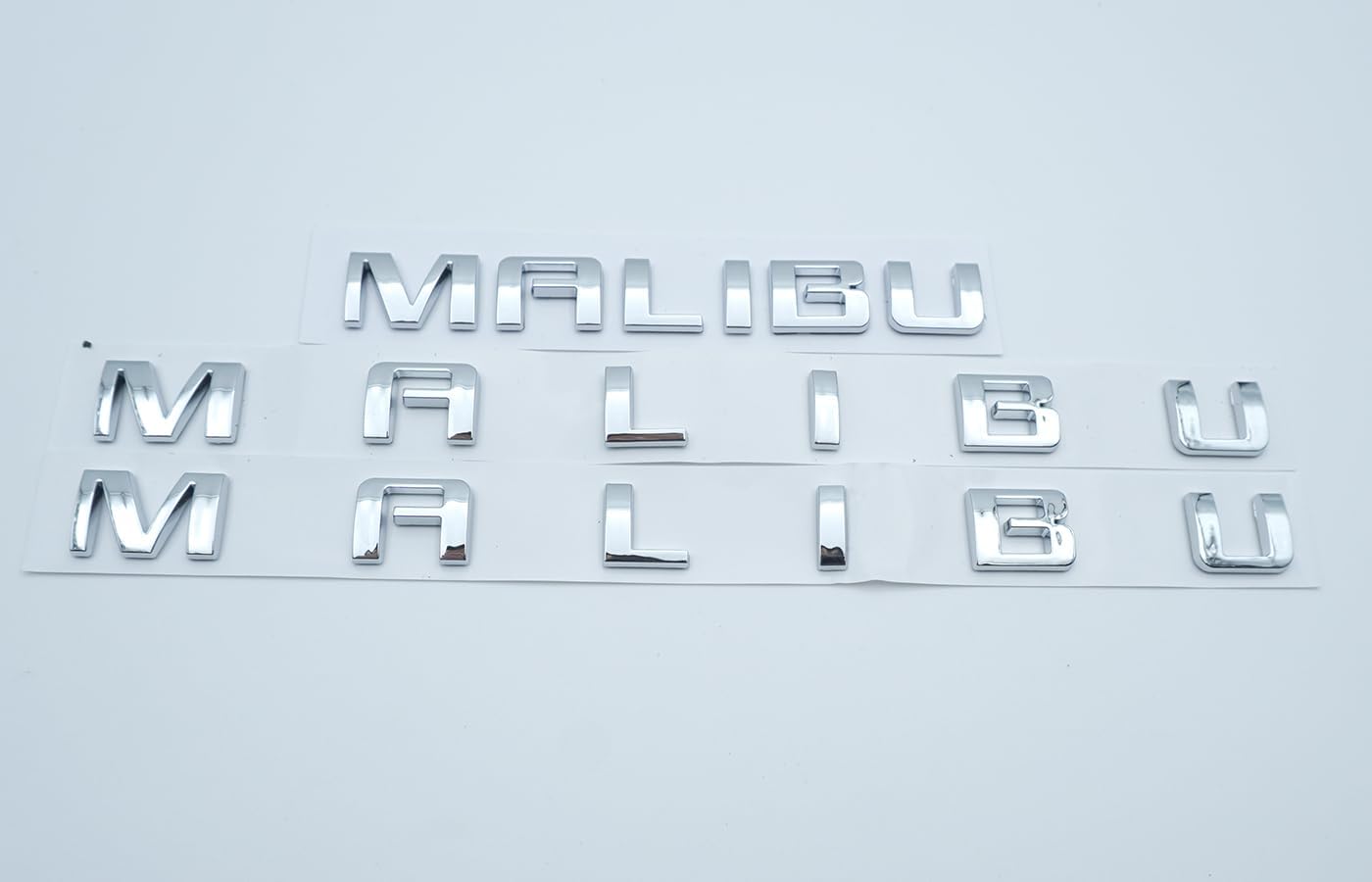 3X 16-23 Malibu Door & Trunk Letter Emblem Badge Nameplate Logo Replacement for Malibu (Chrome)