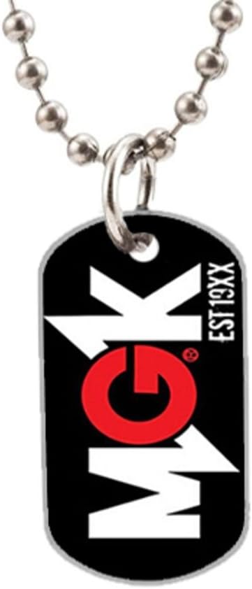 Machine Gun Kelly MGK Logo Custom Dog Tag with one side photo and the other side is smoothly alumminum surface.