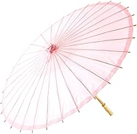 Vista 9 de WEDDINGSTAR Sombrilla de papel vintage dorado de 32 "x 23