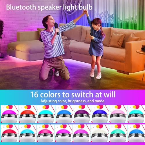Iyuniot RVSS001 Led Music Light Bulb,Smart 9W Bluetooth Speaker Light Bulb Color Changing Light thumb #3
