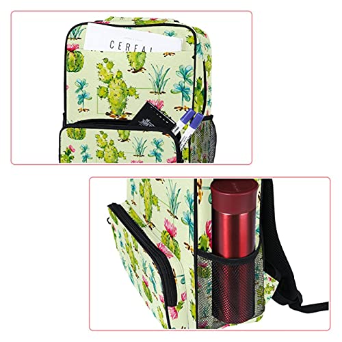 Sac à dos ordinateur portable avec motif cactus vert original - 2