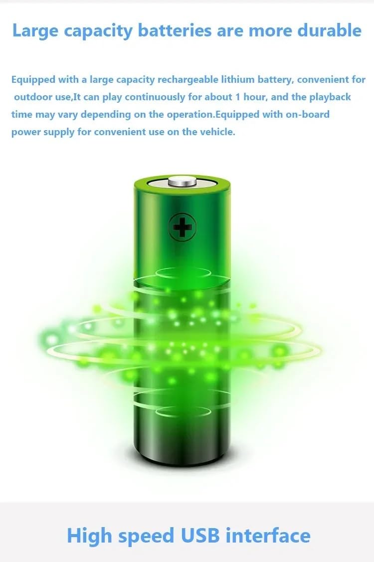 Lecteur DVD Portable, Lecteur DVD Mobile Portable de 13,9 Pouces 12V Lecteurs sismiques Superbes Rechargeables HD EVD VCD