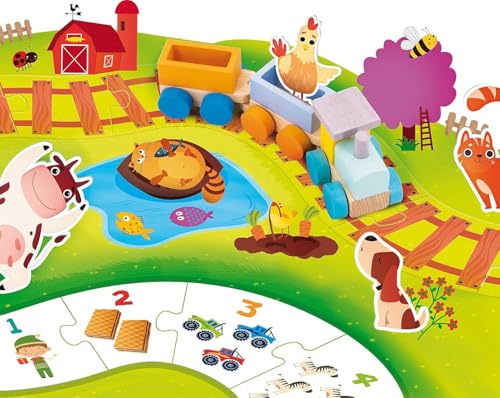 Liscianigiochi - Carotina Baby Gioco Educativo, EX84005, Maxi Puzzle E Piccolo Treno - 3