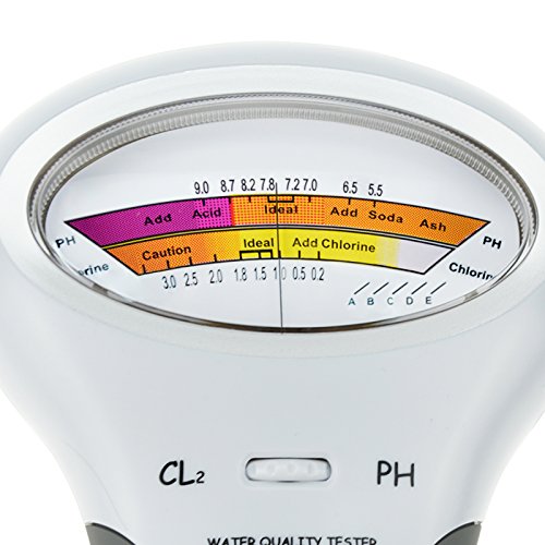 Portable 2 In 1 Water Quality Ph And Chlorine Level Cl2 Tester Meter For Swimming Pool Spa Drinking Water Quality Analysis Monitor Ph Cl2 Chlorine Tester #TOP5