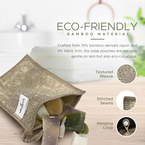 Soap-Pouch-5-Pack-Versatile-Soap-Holder-Soap-Saver-Set-Travel-Soap-Bags-Mesh-Soap-Pouch-Soap-Bar-Loofah-Shower-Soap-Holder-Planet-Friendly-Bamboo-Fiber-Soap-Bags-4x5-inches